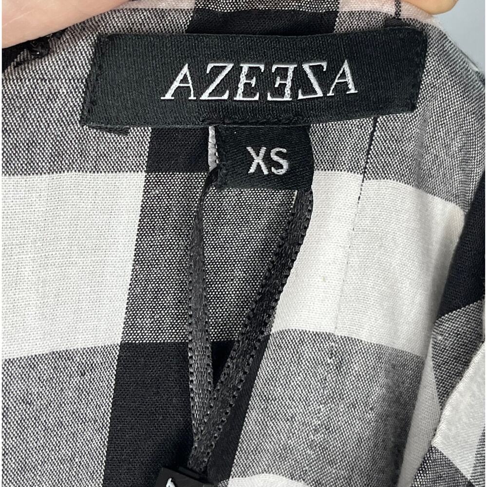 AZEEZA Sz XS Rachel Gingham Midi Dress NWT - Picture 3 of 14